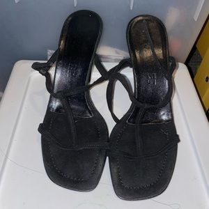 Black JIL SANDER strappy heels